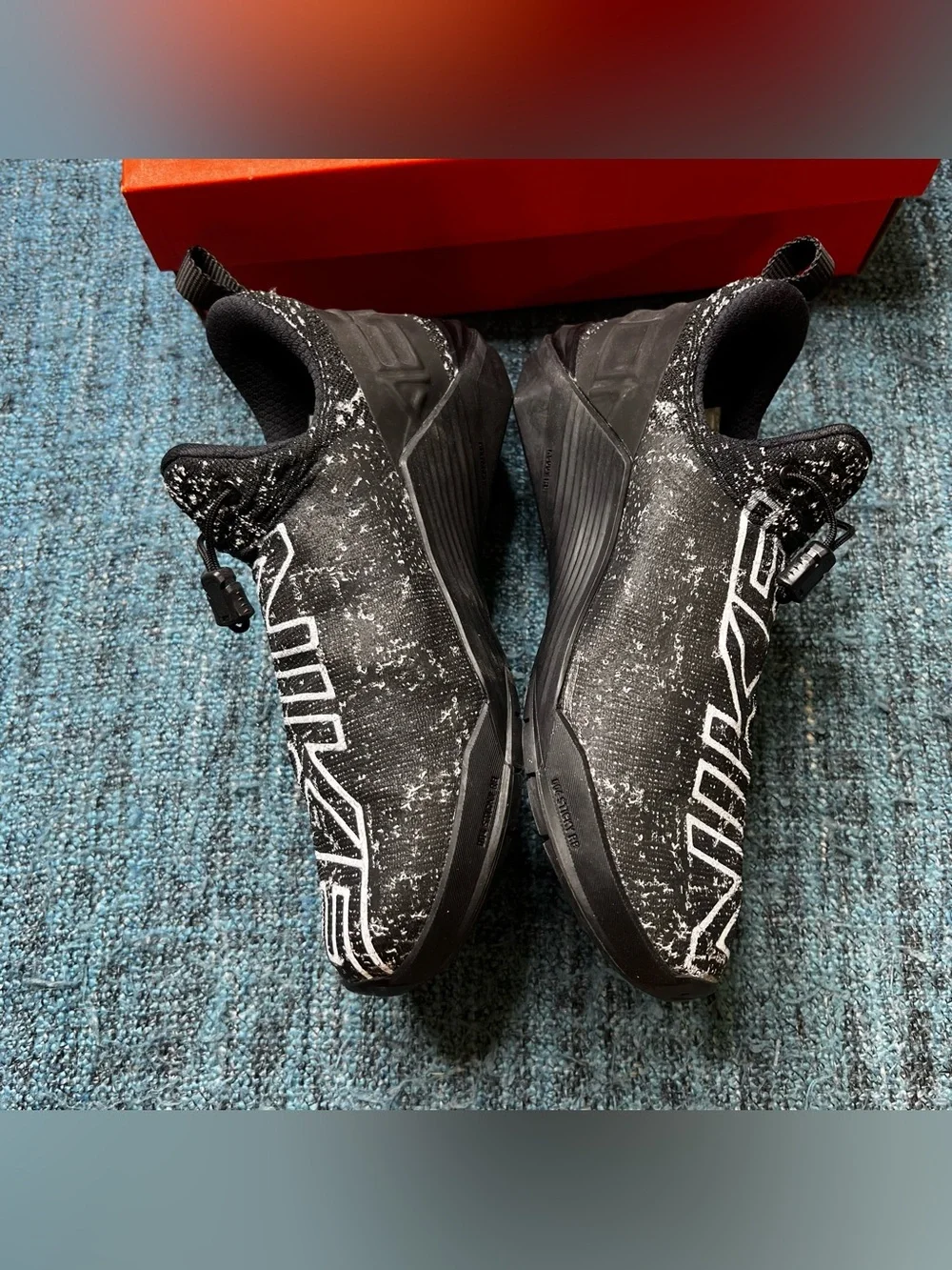 Nike React Metcon Slip On Sneakers in Black White Women's Size 7 Gym Training